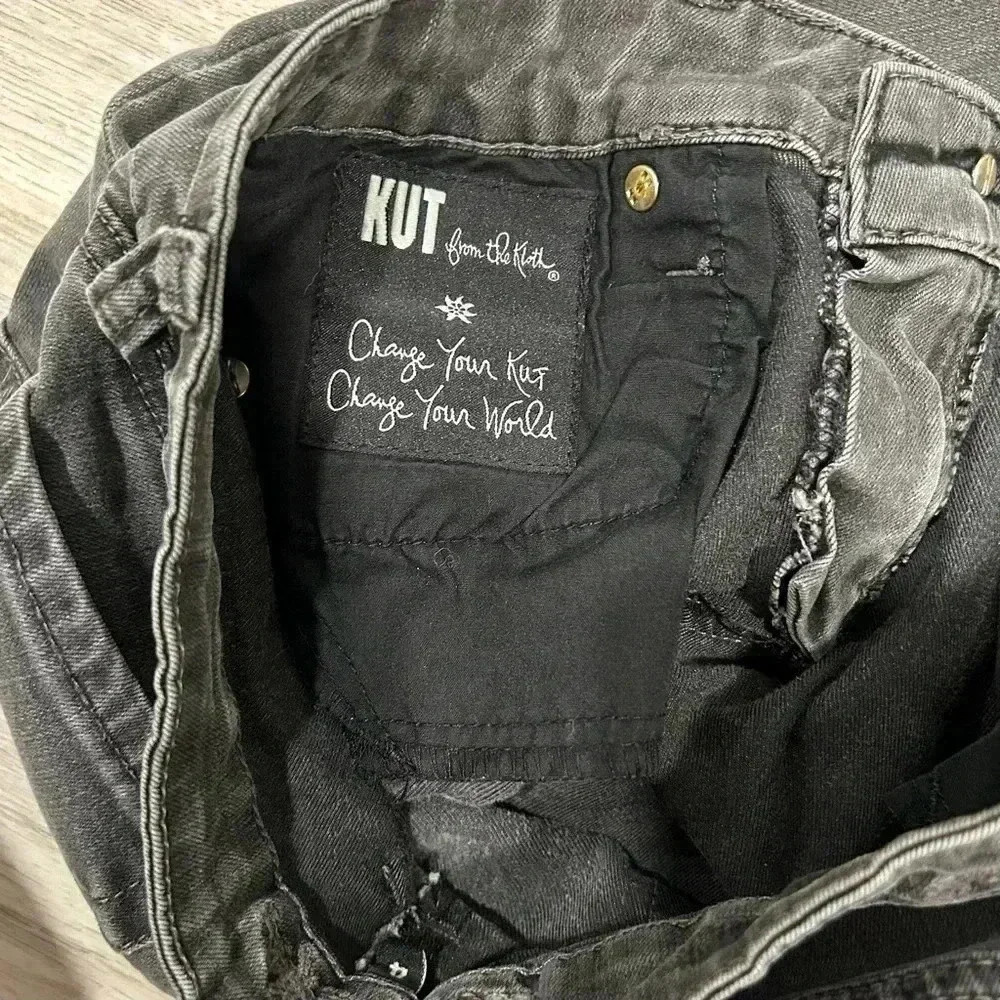 KUT From The Kloth Diana Skinny Mid Rise Jeans Dark Wash Black Denim Size 4 - Picture 6 of 11